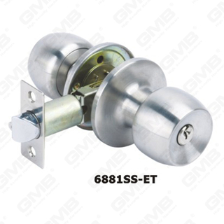 Serratura a manopola tubolare standard ANSI ad alta sicurezza Serratura a manopola tubolare a chiave quadrata (6881SS-ET)