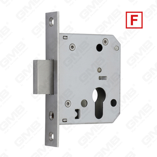 Foro cilindro per porta da infilare in acciaio inossidabile ad alta sicurezza Corpo serratura per porte esterne tagliafuoco e tagliafumo (55ZD)